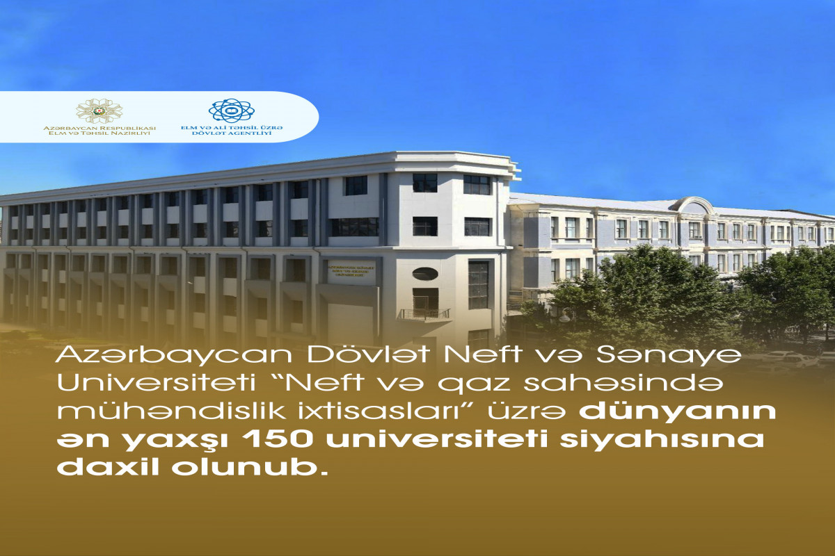 ADNSU dünyanın ən yaxşı universitetlərinin fənn reytinqində