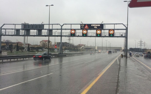 Aeroport yolunda sürət həddi endirildi