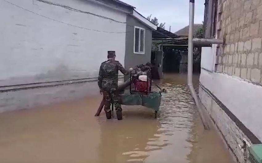 Hacıqabulda evləri su basan sakinlərin son durumu - VİDEO