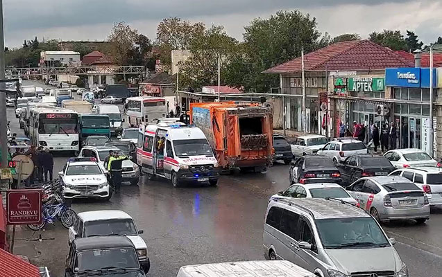 Zabratda piyadanı maşın vurdu, sıxlıq yarandı