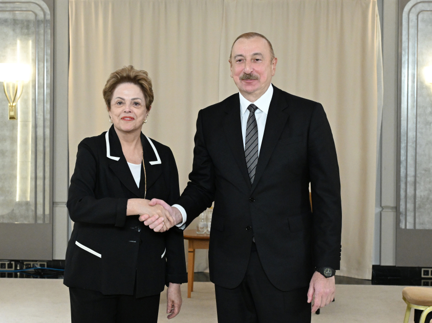 İlham Əliyev Yeni İnkişaf Bankının prezidenti ilə görüşüb