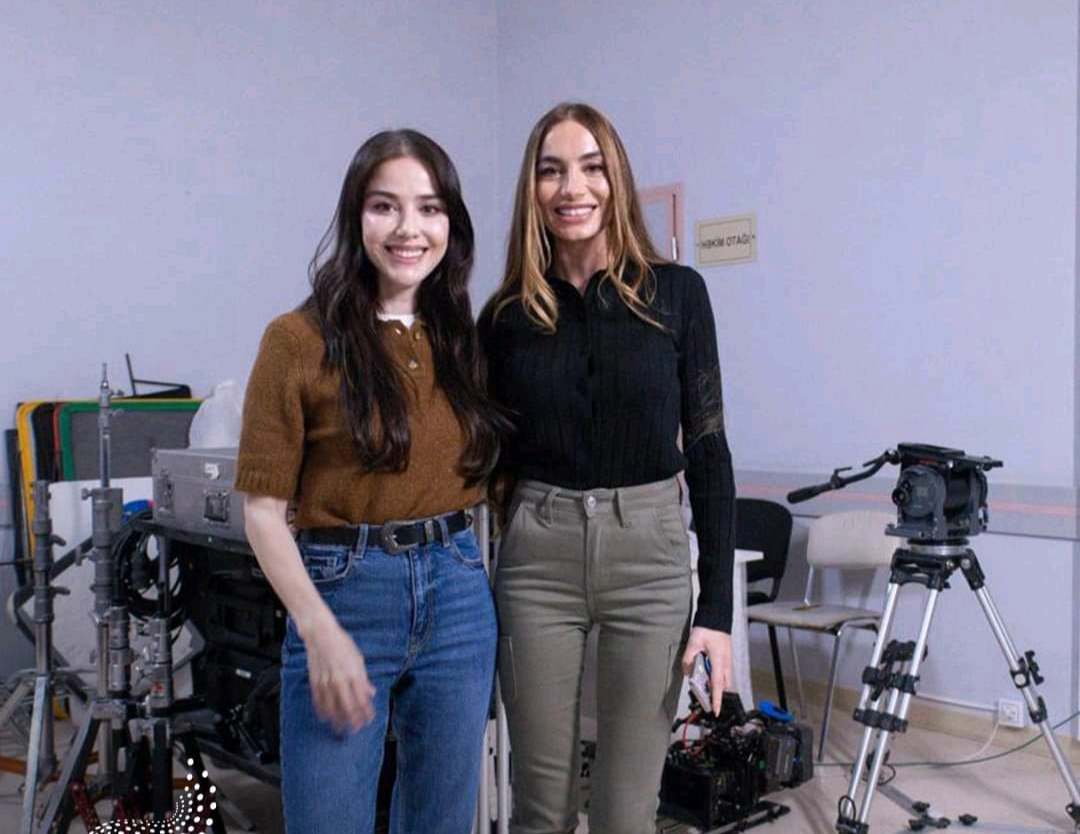 Arzu Əliyeva yeni filmin çəkiliş meydançasında - FOTO+VİDEO