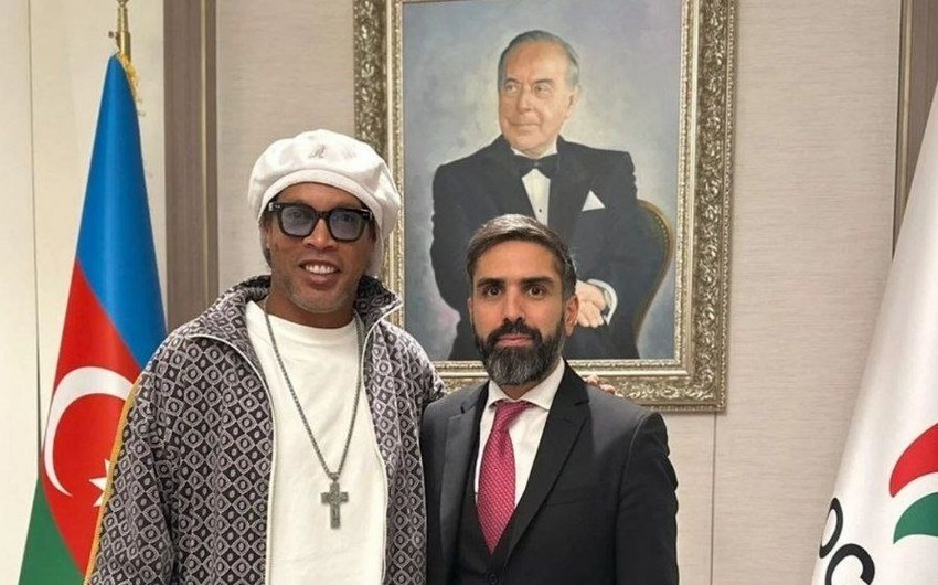 AFFA prezidenti Ronaldinyo ilə bir arada - FOTO