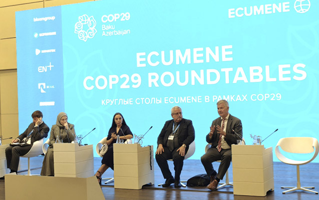 Leyla Əliyeva “Ecumene” Qlobal Forumunun plenar iclasında - FOTO
