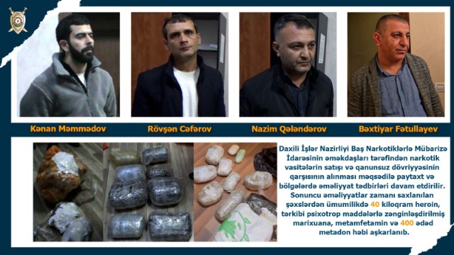 Narkotiklərlə Mübarizə İdarəsindən əməliyyat: Saxlanılanlar var