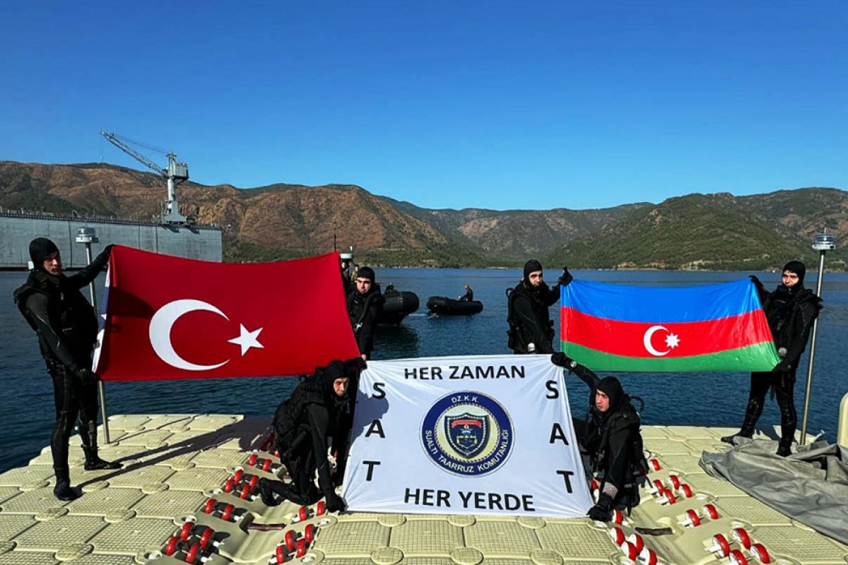 Azərbaycanla Türkiyə hərbçiləri birgə təlimdə tapşırıqları icra ediblər - FOTO