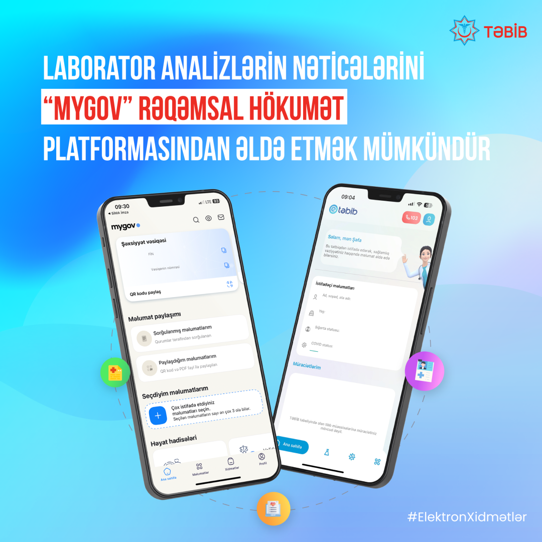 Analizlərin nəticələri “mygov”dan əldə ediləcək