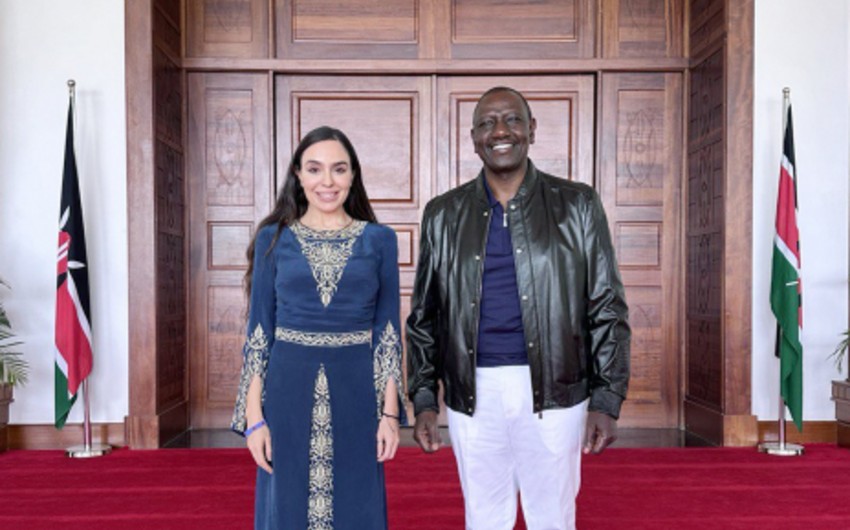 Leyla Əliyeva Keniya Prezidenti ilə görüşdü