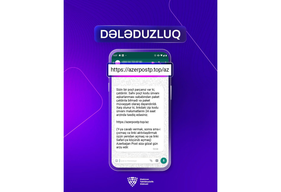 “Azərpoçt”un adından dələduzluq - Xəbərdarlıq