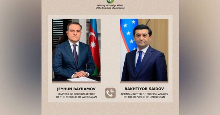 Özbəkistanın XİN başçısı Ceyhun Bayramova zəng etdi