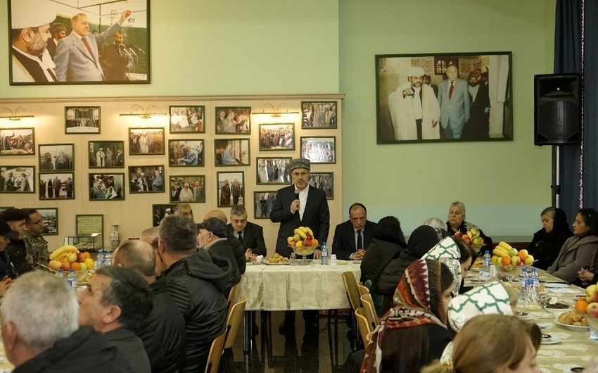 Bibiheybət məscidində şəhid ailələri və qazilərlə görüş - FOTO
