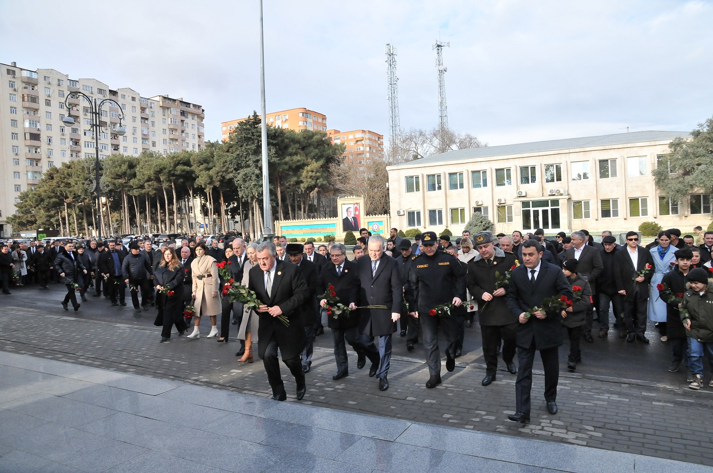 Abşeronda 20 Yanvar şəhidlərinin xatirəsi anılıb - FOTOLAR
