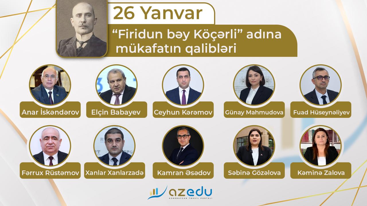 “Firidun bəy Köçərli mükafatı”nın qalibləri - SİYAHI