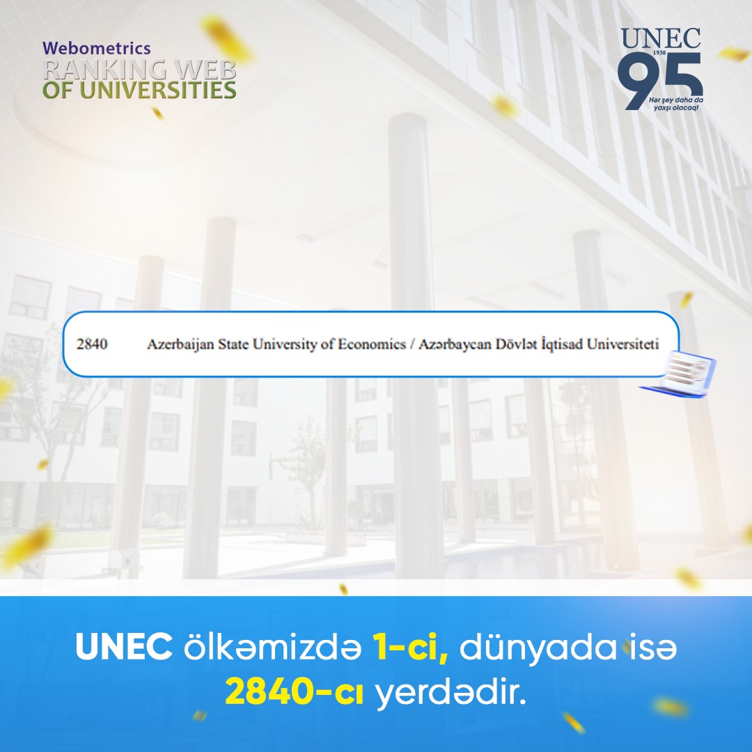 UNEC beynəlxalq reytinqdə yenidən ölkə birincisi oldu!