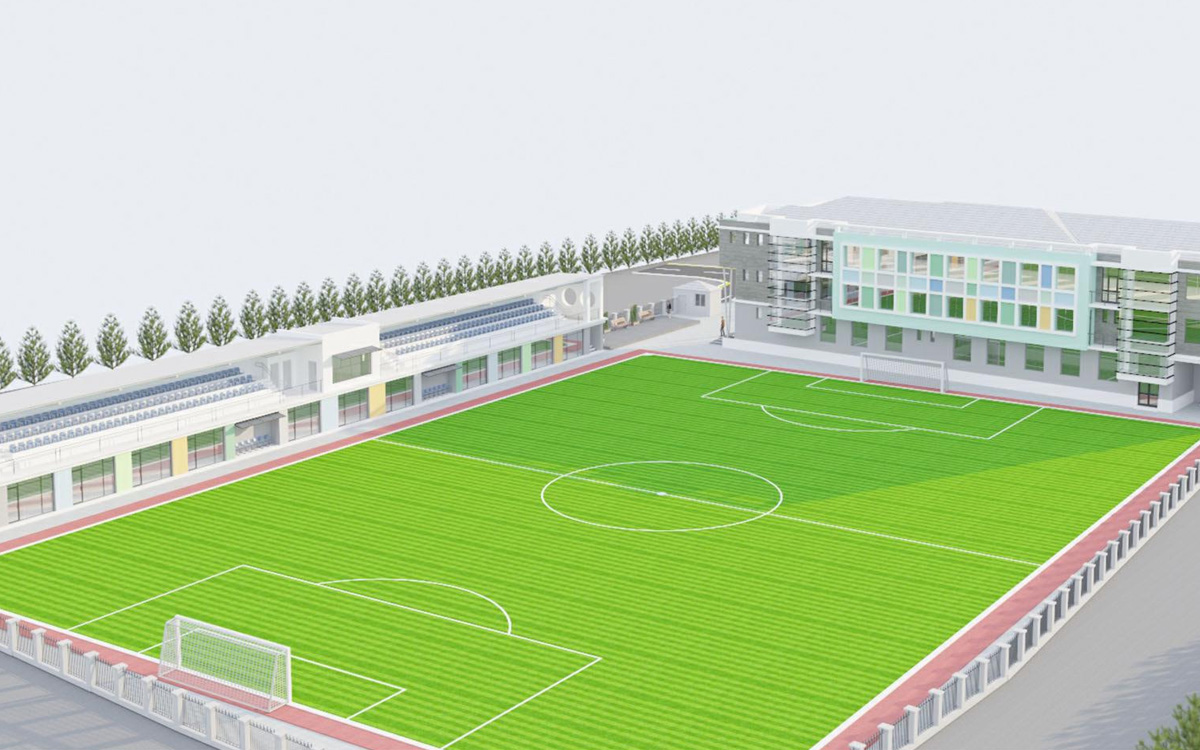 Uşaq Gənclər Futbol Məktəbinin təlim bazası yenilənir - FOTO