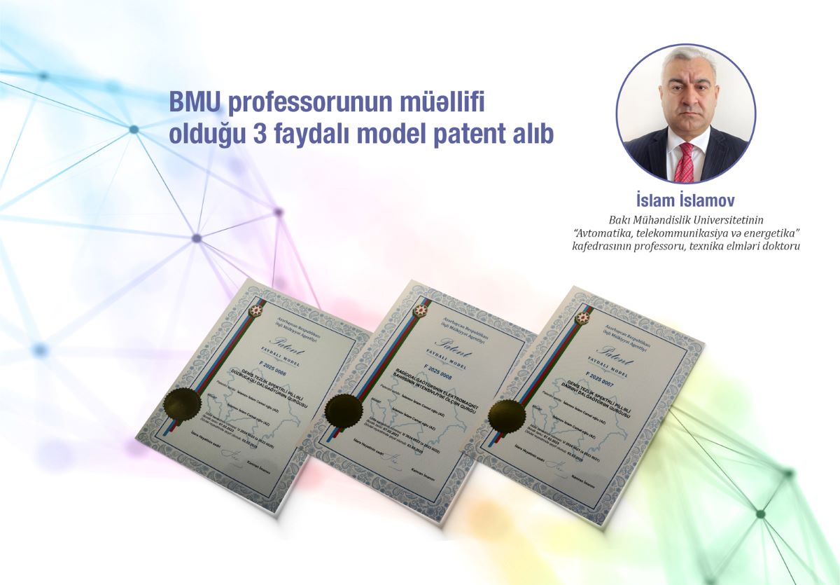 BMU professorunun müəllifi olduğu 3 faydalı model patent alıb
