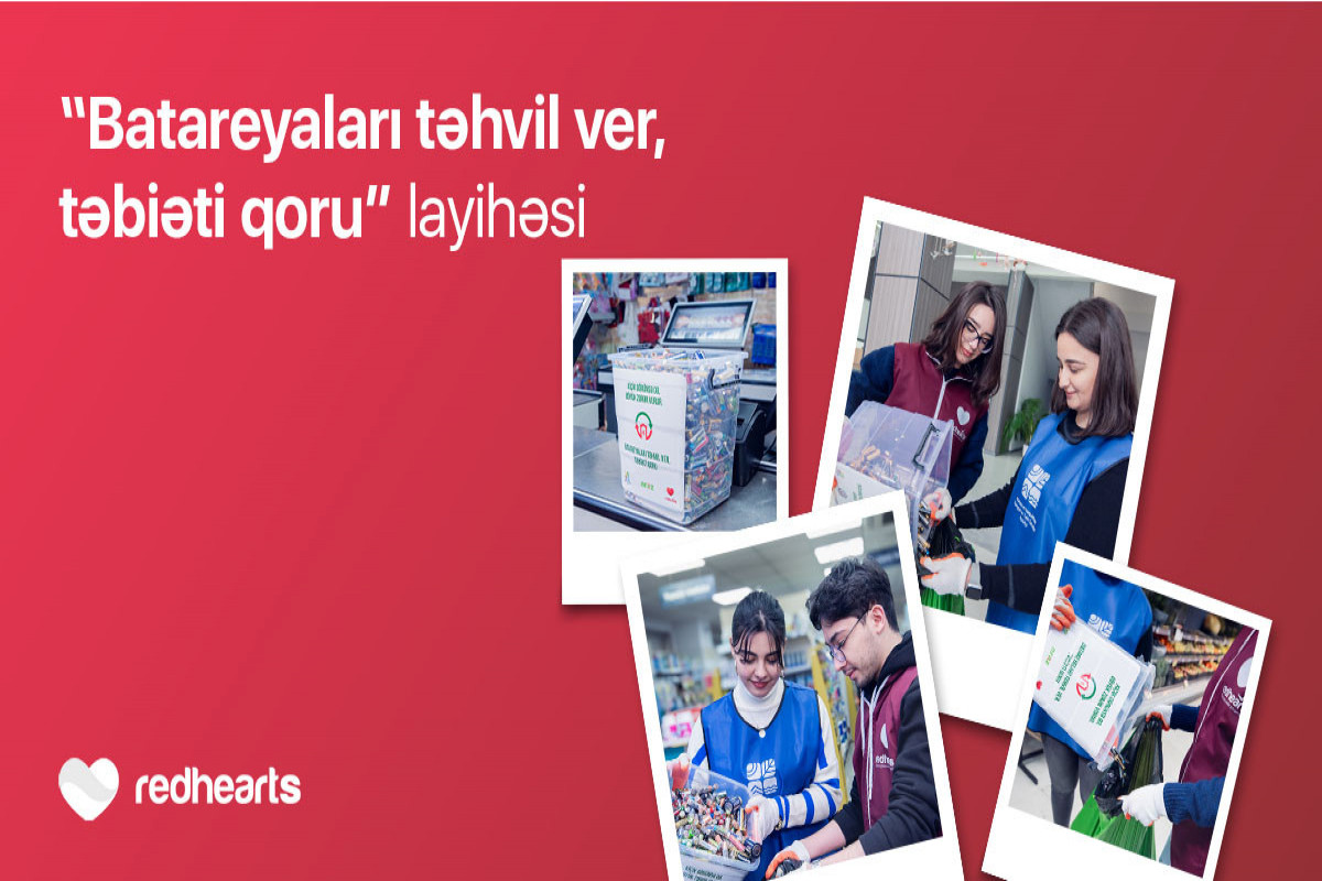 Qırmızı Ürəklər Fondunun ekoloji təşəbbüsü davam edir: 100 kq batareya toplanıb