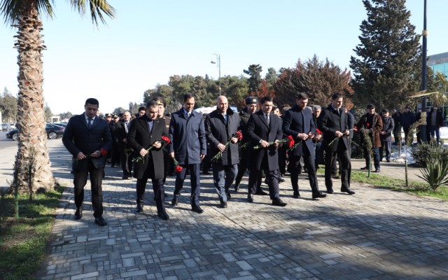 Neftçalada Xocalı soyqırımının 33-cü ildönümü qeyd olunub - FOTOLAR