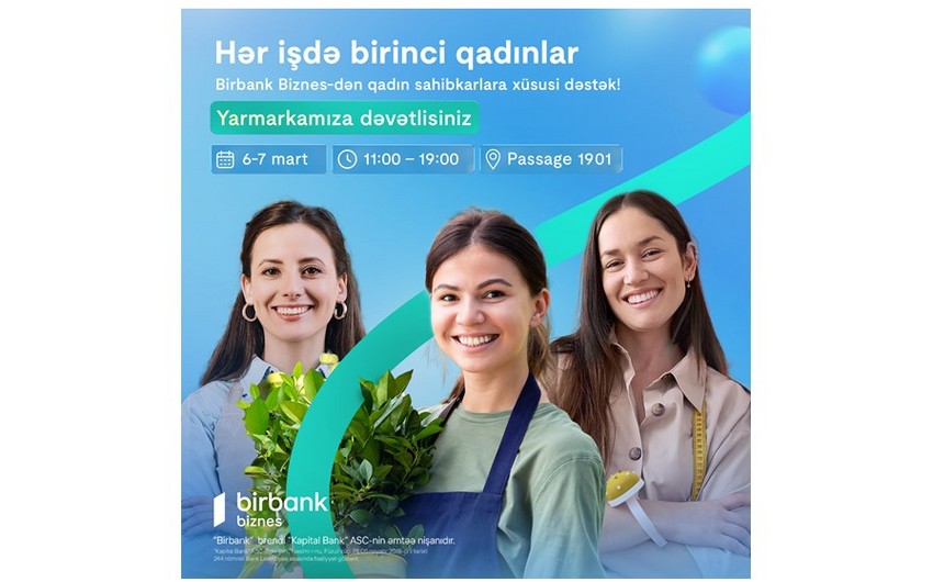 "Birbank Biznes"dən Beynəlxalq Qadınlar Gününə özəl “Hər İşdə Birinci Qadınlar” yarmarkası