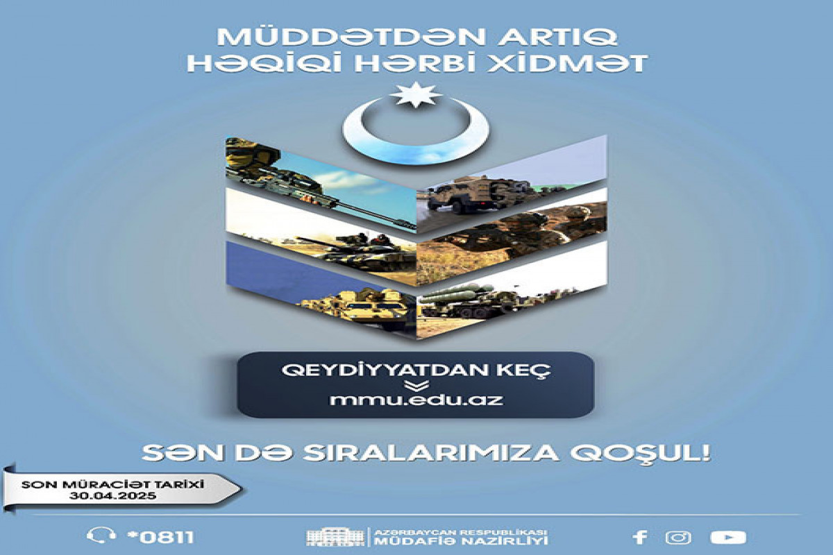 Müddətdən artıq həqiqi hərbi xidmətə qəbul BAŞLADI