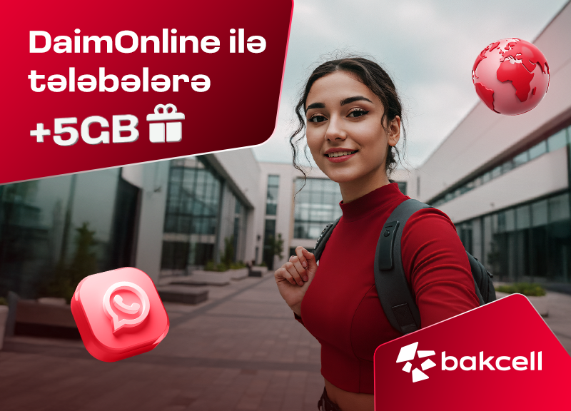 “Bakcell” DaimOnline ilə tələbələrə 5GB hədiyyə edir