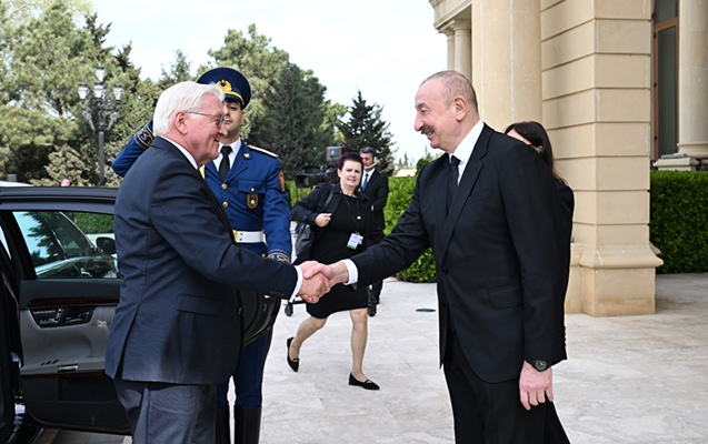 İlham Əliyev Almaniya Prezidentini qarşıladı