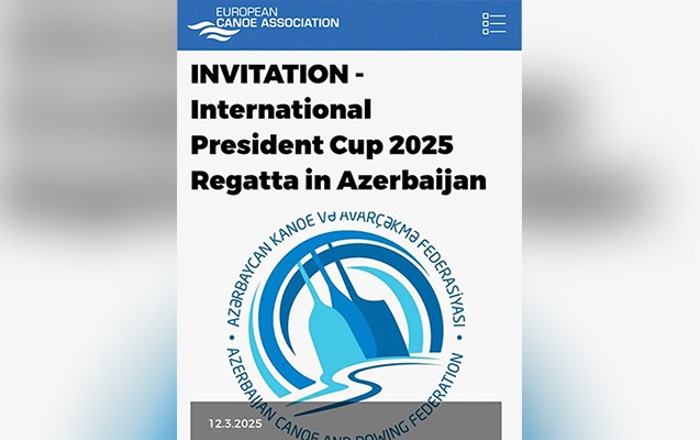 Avarçəkmə üzrə “Prezident Kuboku” 3-cü dəfə Avropa Kanoe Assosiasiyasının təqvim planında