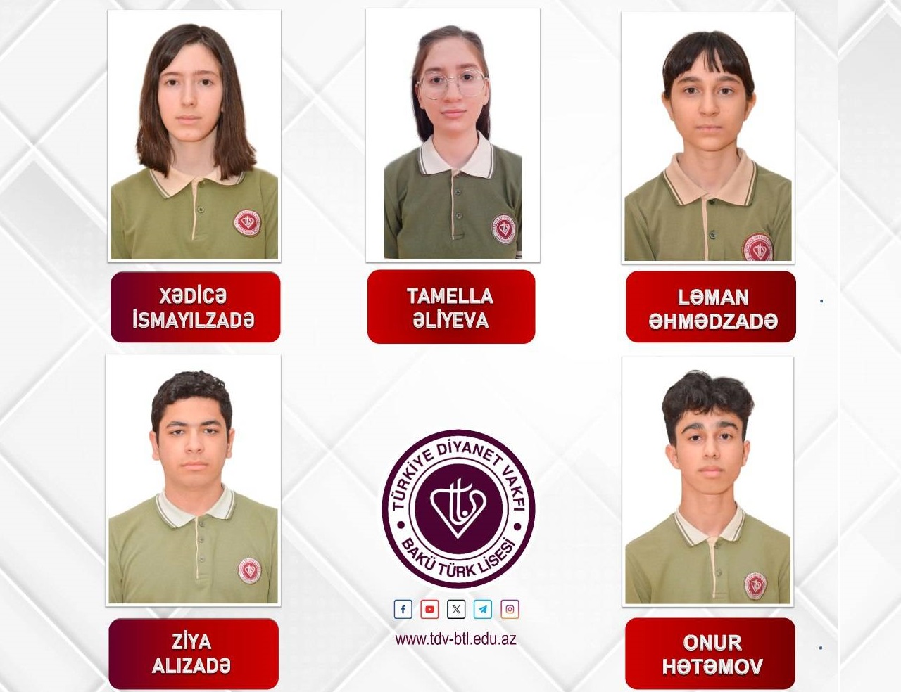 Bakı Türk Liseyinin 300 bal toplayan şagirdləri - FOTOLAR