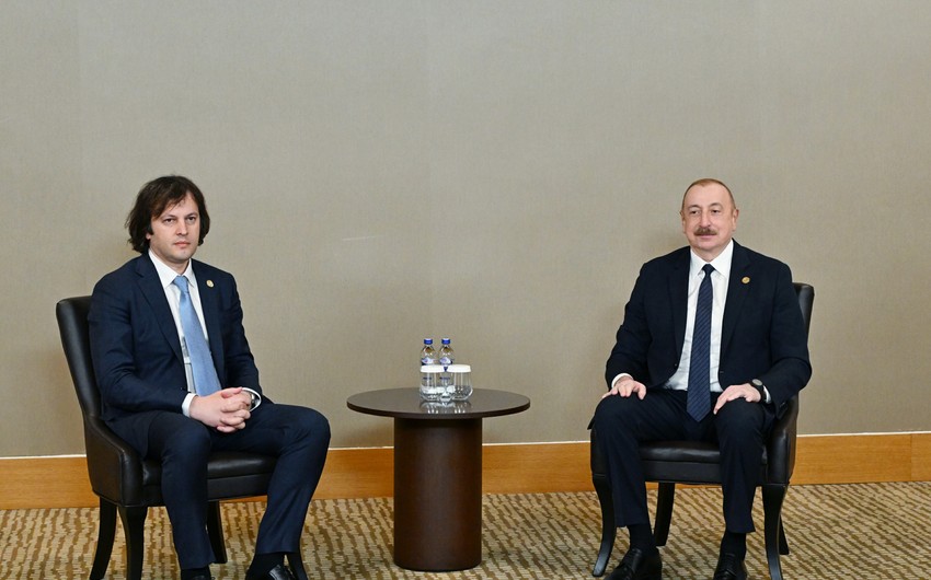 İlham Əliyev Kobaxidzeni qəbul etdi - FOTO