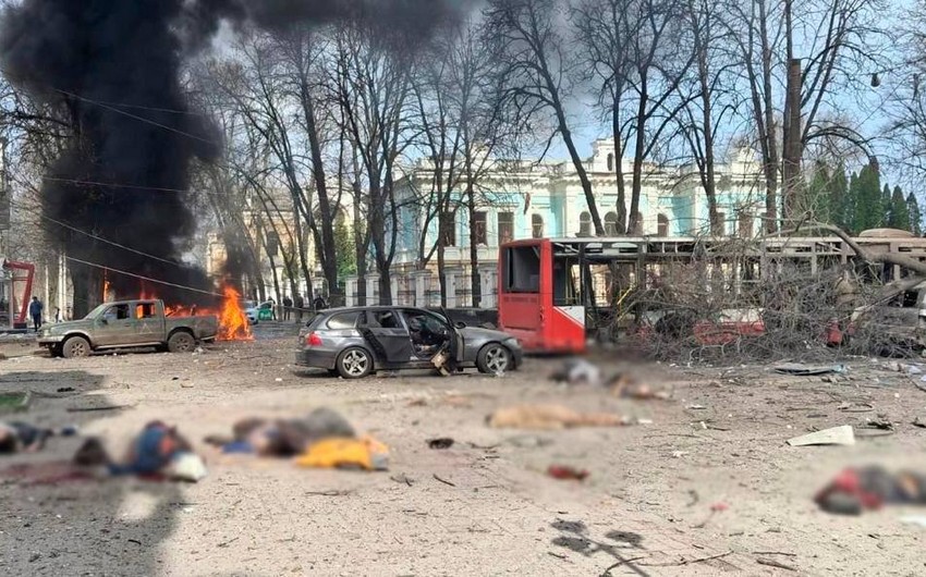 Ukraynaya raketlər atıldı: 20-dən çox dinc sakin öldü