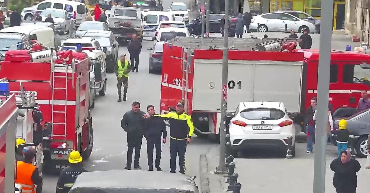 Bakıda güclü yanğın söndürüldü - FOTO+VİDEO