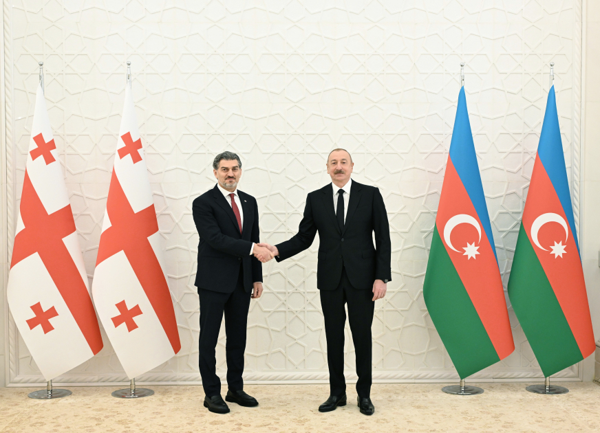 İlham Əliyev Gürcüstan Prezidenti ilə görüşüb