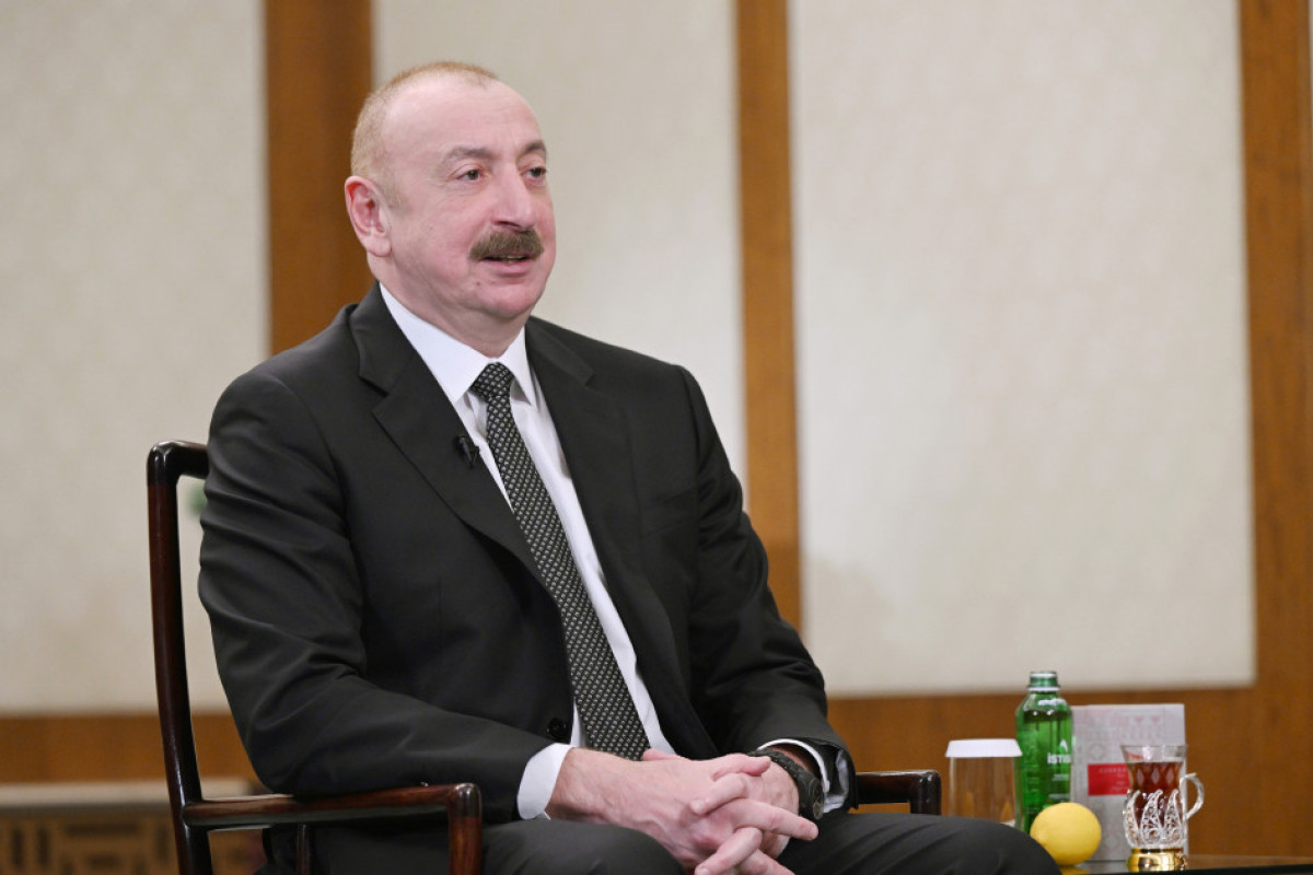 İlham Əliyev Çin kanalına müsahibə verib