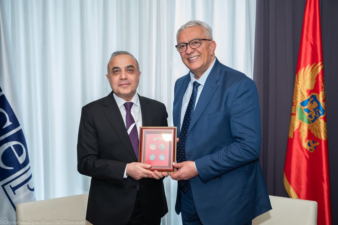 Azay Quliyev Monteneqro spikeri ilə görüşdü - FOTO