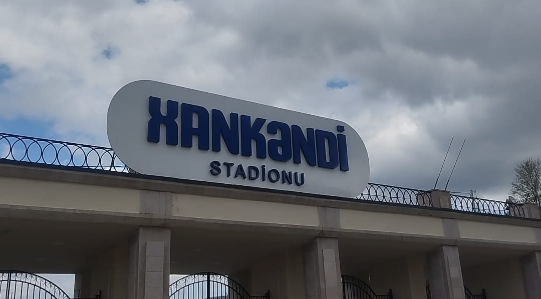 Xankəndi stadionu yenidən təmir olunur - FOTO