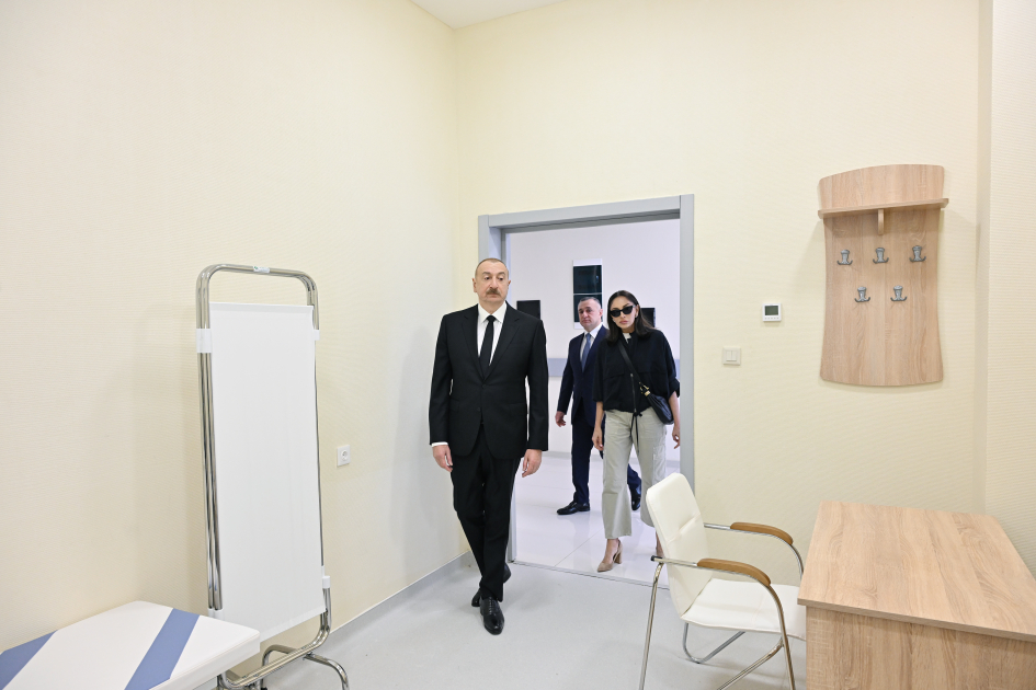 İlham Əliyev və birinci xanım Şuşa Müalicə-Sağlamlıq Mərkəzinin AÇILIŞINDA