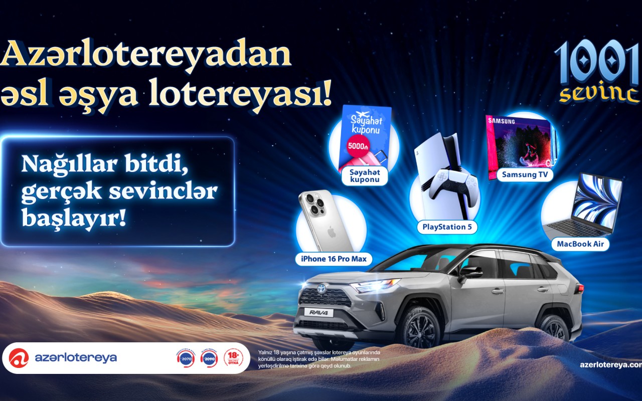 “Azərlotereya”nın “1001 Sevinc” əşya lotereyası başladı