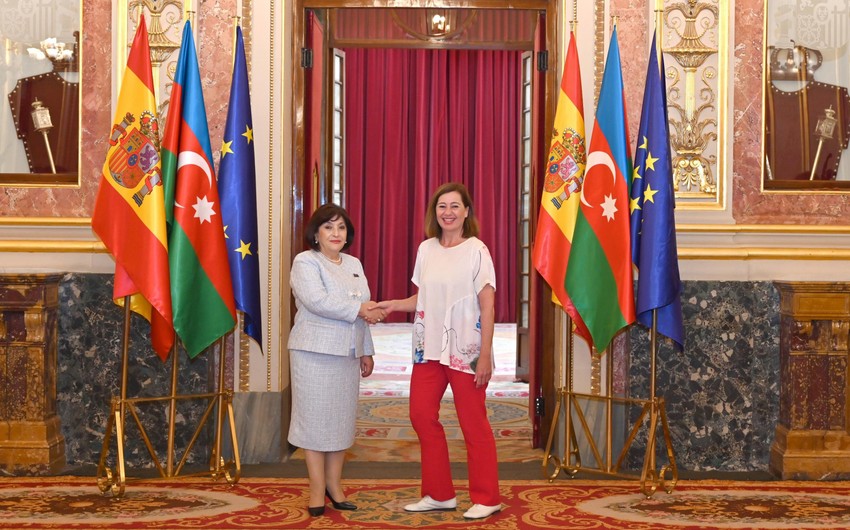 Sahibə Qafarova ispaniyalı həmkarı ilə görüşdü - FOTO