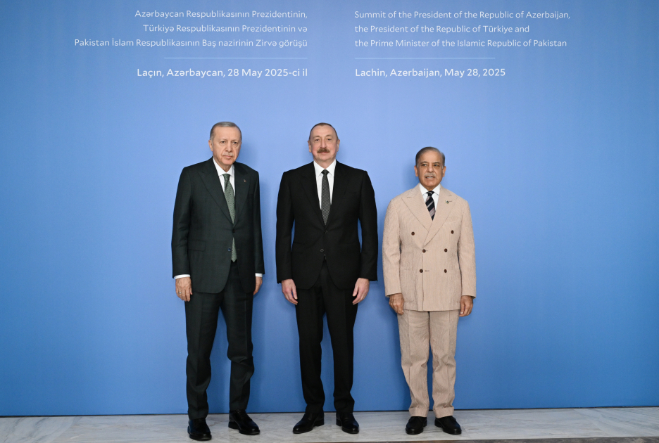 Laçında üç ölkə liderinin ZİRVƏ GÖRÜŞÜ - FOTOLAR
