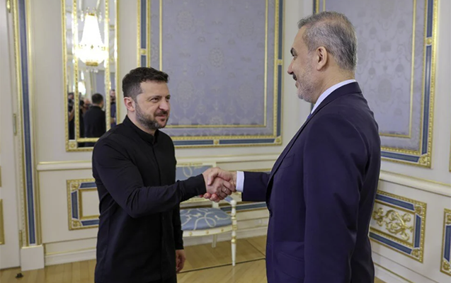 Zelenski Hakan Fidanı qəbul etdi - FOTOLAR