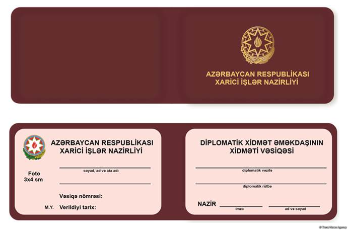 Diplomatların xidməti vəsiqəsinin nümunəsi təsdiqləndi