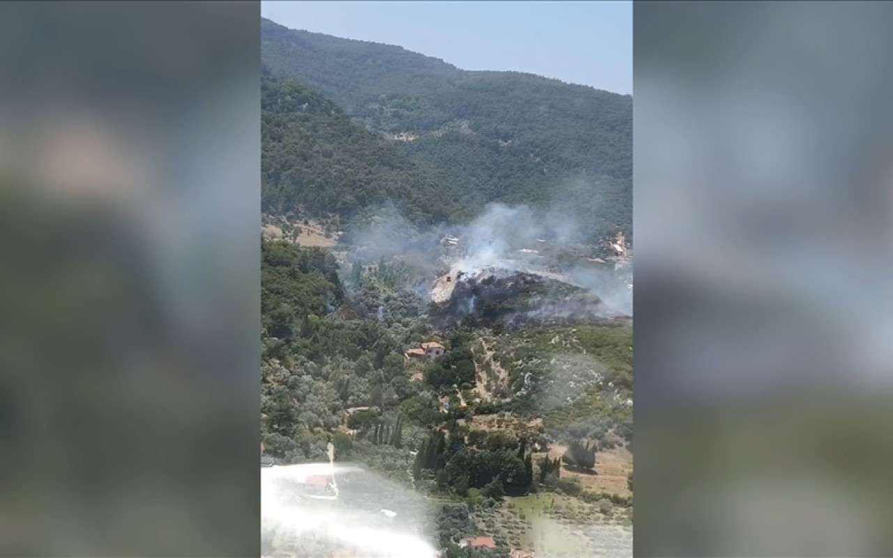 Türkiyədə güclü meşə yanğını - 1 təyyarə, 4 helikopter cəlb olundu