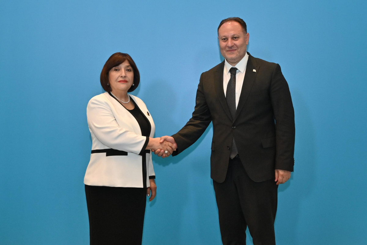 Sahibə Qafarova Şimali Kiprdən olan həmkarı ilə görüşdü