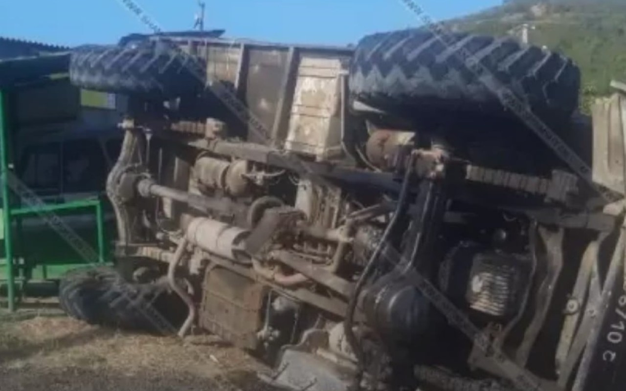 Ermənistanda hərbi maşın aşdı - Yaralanan var
