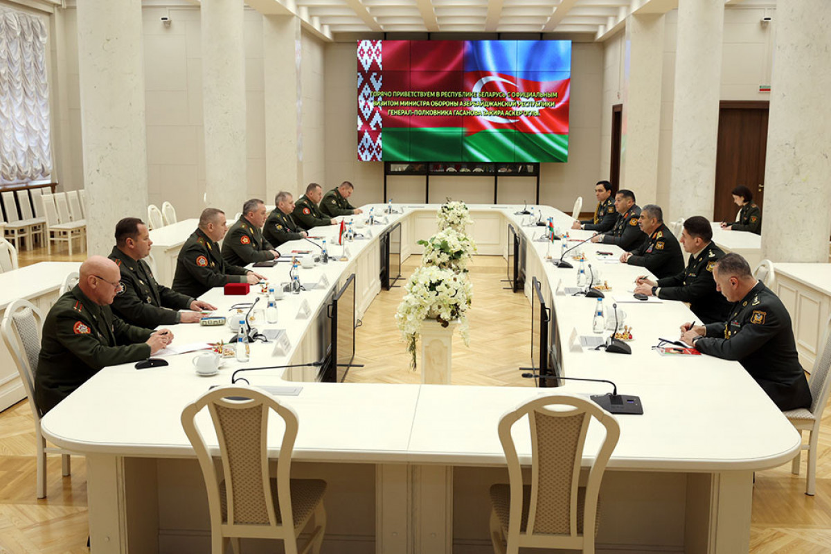 Azərbaycanla Belarus müdafiə nazirləri görüşdü - FOTO