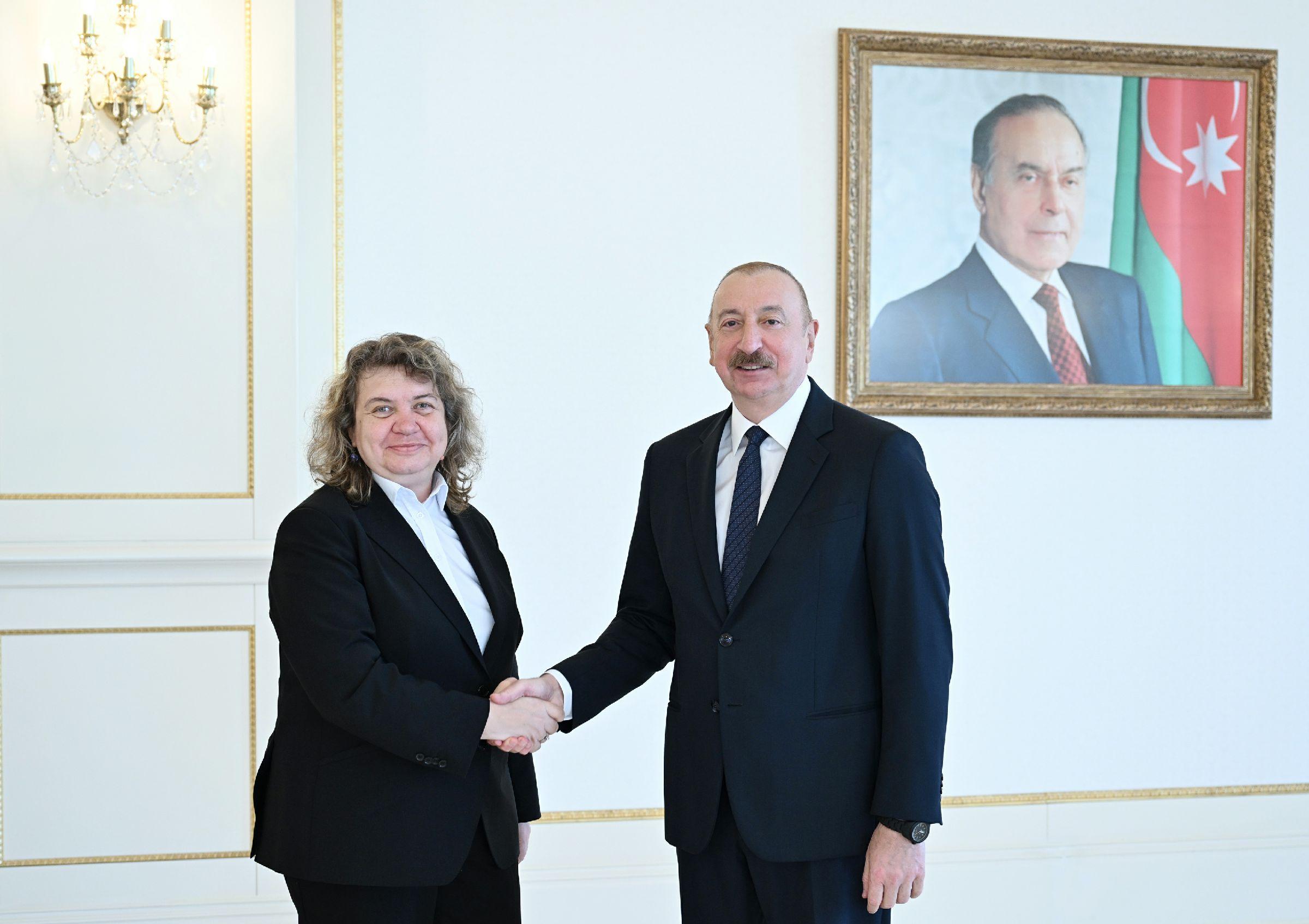 Nataliya Kiselova İlham Əliyevin qəbulunda
