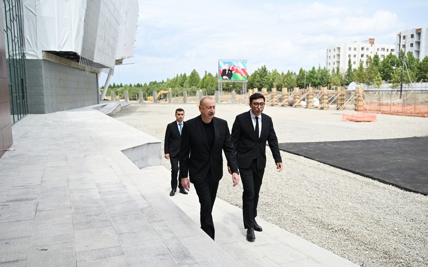 İlham Əliyev Yevlax Olimpiya İdman Kompleksində - FOTO