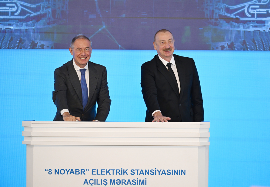 Mingəçevirdə Elektrik Stansiyasının açılışı - İlham Əliyev iştirak edib