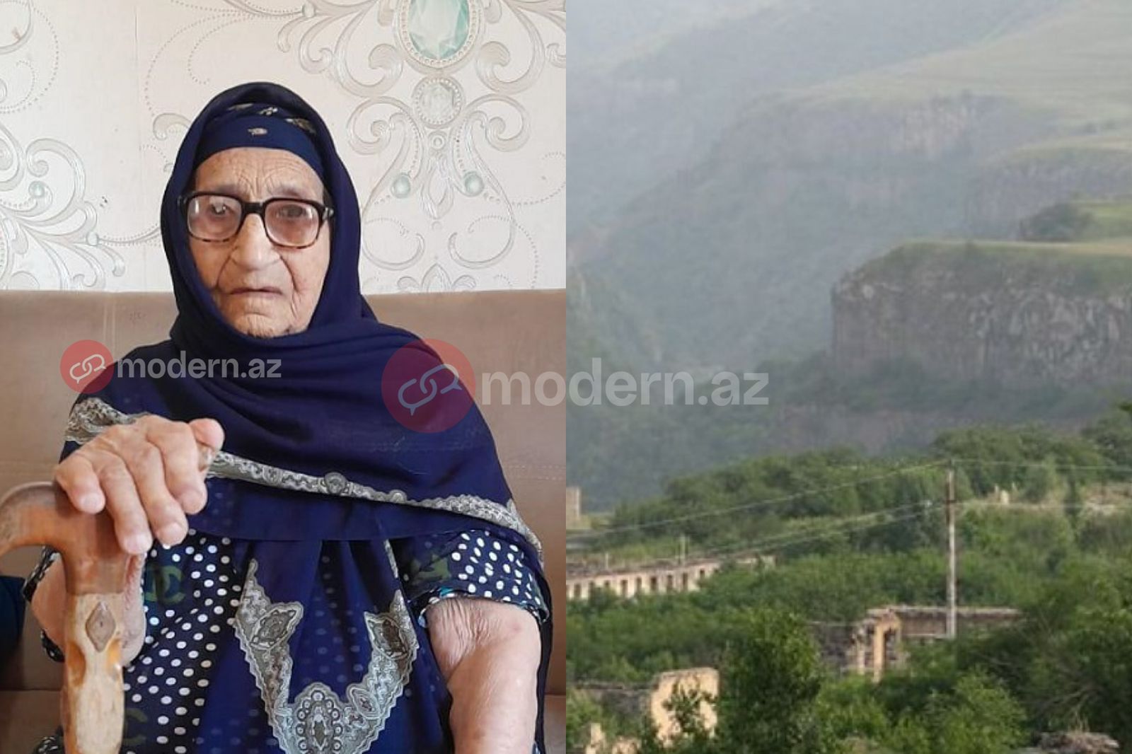 113 yaşlı Xeyrənsə nənə Kəlbəcərə gedəcəyi günü Tərtərdə gözləyir