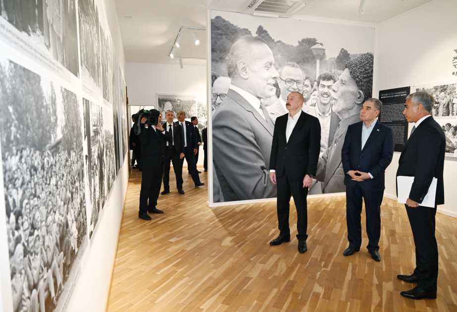 İlham Əliyev və Berdiməhəmmədov Şuşadakı Yaradıcılıq Mərkəzində